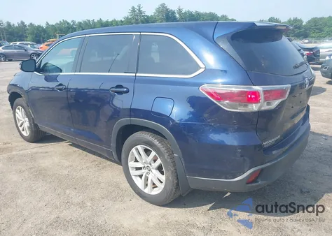 2016 Toyota Highlander Le V6 z USA, uszkodzony, nr VIN 5TDBKRFH4GS342532
